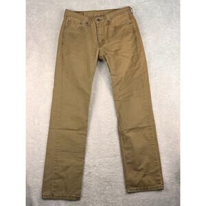 Levi's 514 Jeans Mens 30x32 Beige Slim Straight Leg Cotton Blend Stretch Denim